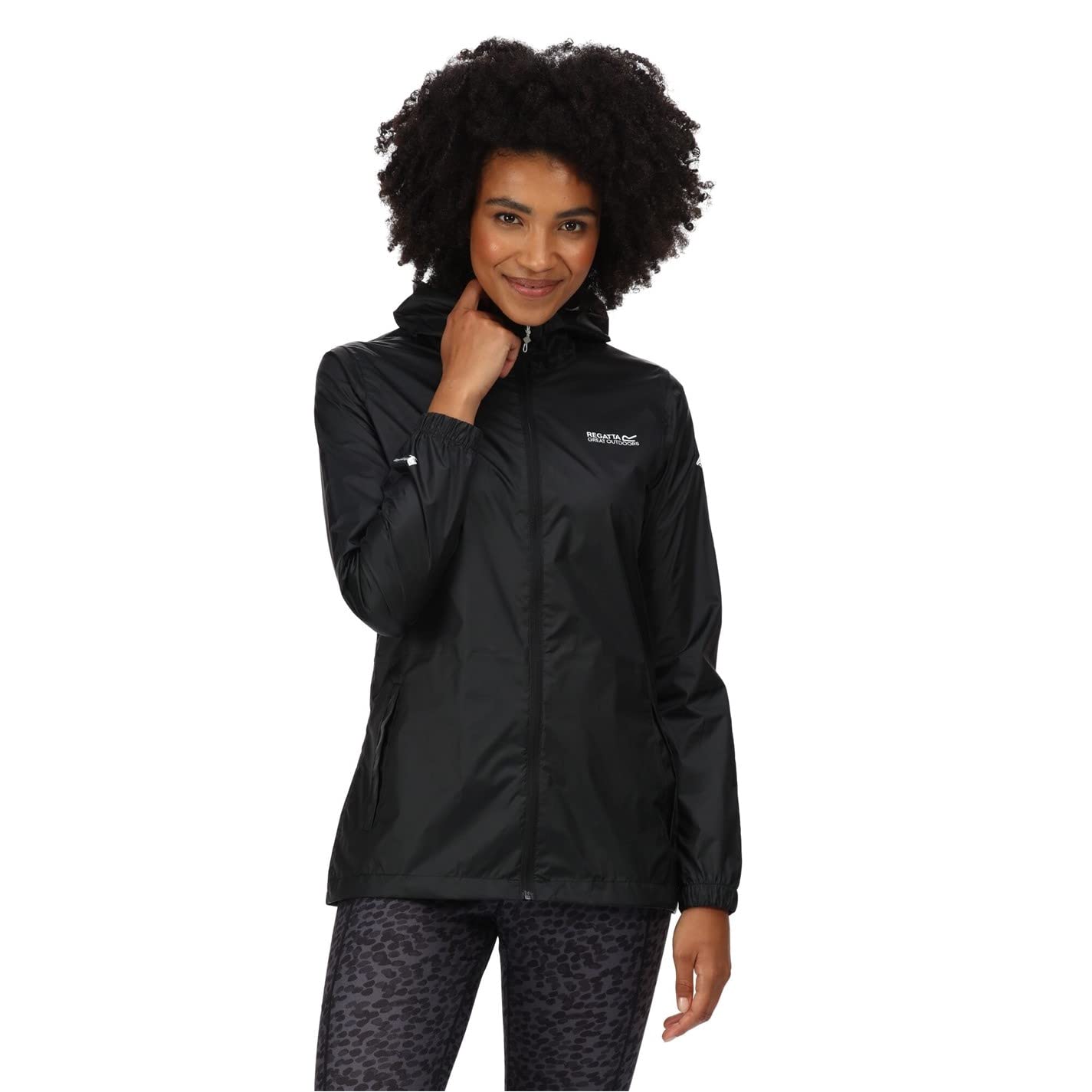 Regatta Womens Pack It III Waterproof Jacket Black M