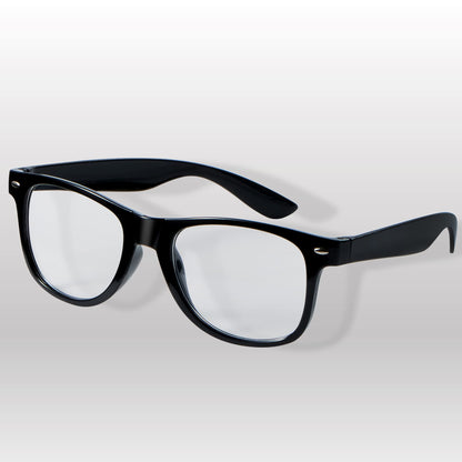 Spooktacular Creations Nerd Glasses, Black Fake Glasses with Clear Lenses Costume Props Halloween Cosplay for Men Women Adult Halloween Accessories Outfit
