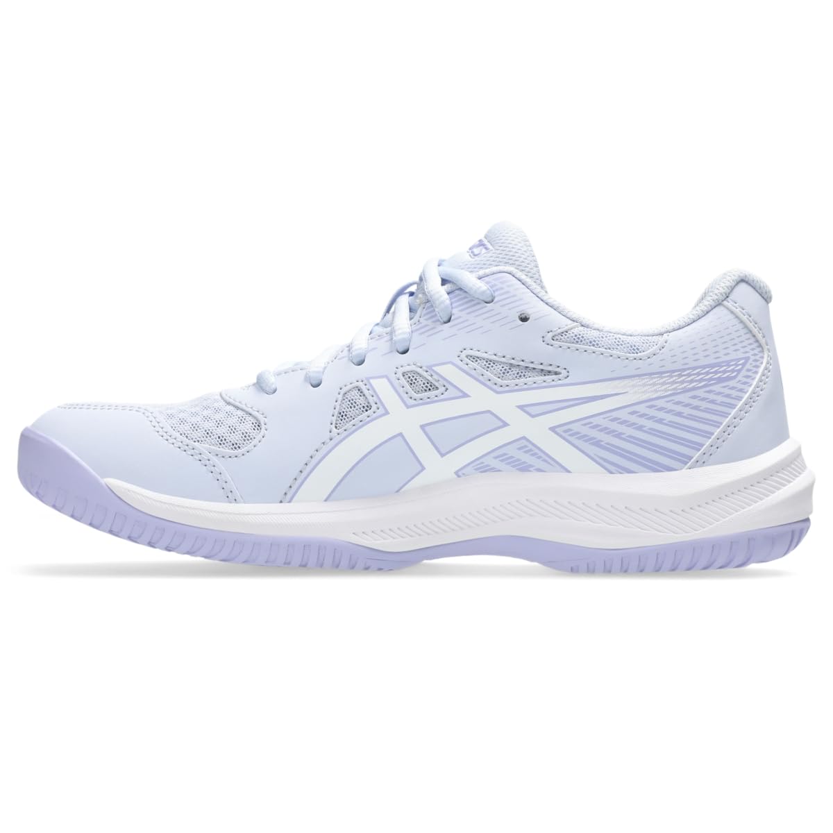 ASICS Women's Upcourt 6 Volleyball Shoes, 10.5, Blue Fade/White