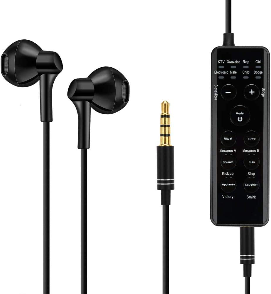 Voice Changer Headsets, KOKITEA Earbud Headphones, for Phone/PS4/Xbox/Switch/IPad/Computer/Anchor/Cam Girl/Kids