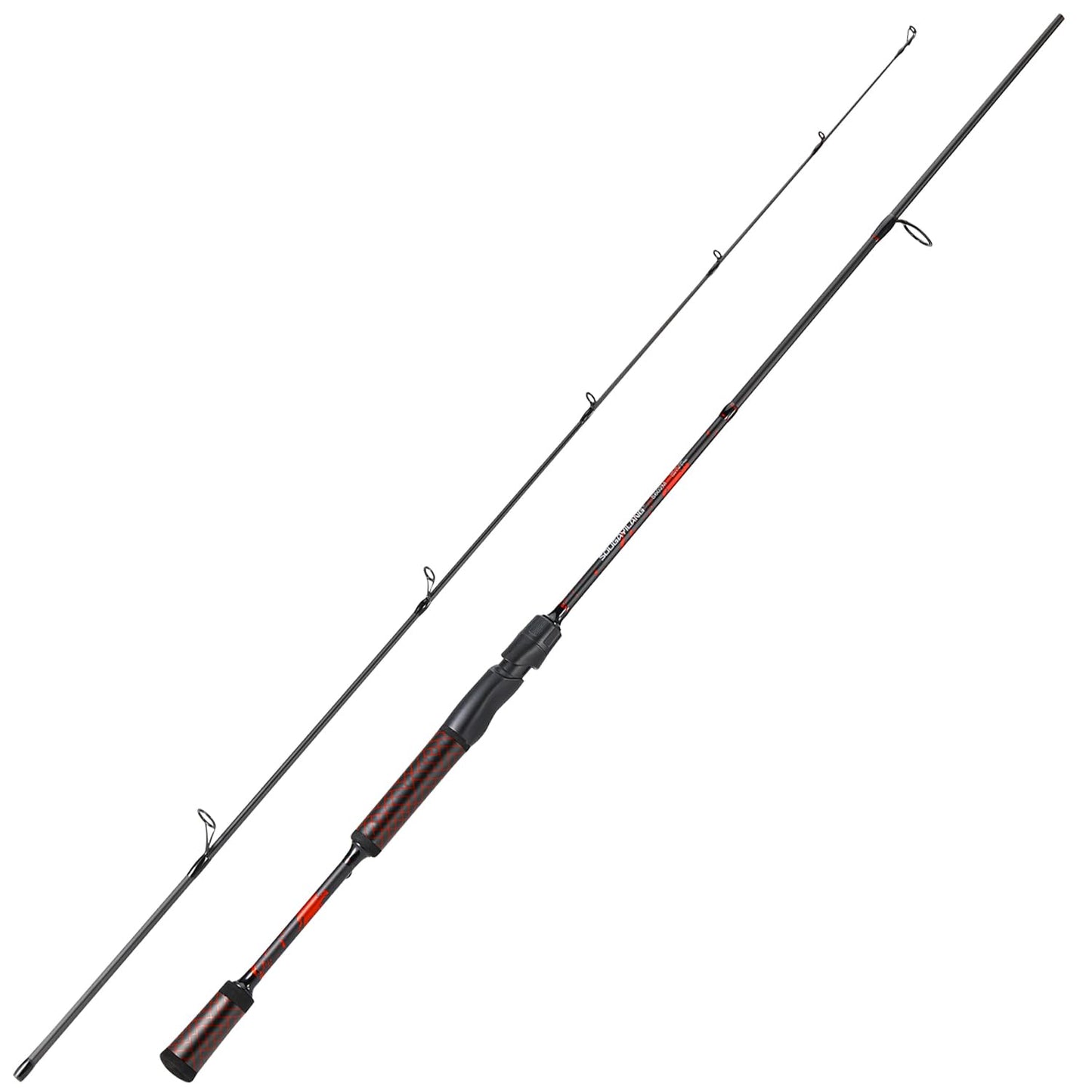 Sougayilang 6.9FT Carbon Inshore Spinning Rod, Durable and Balanced Fishing Rod, Solid Graphite Tip for Increased Sensitivity
