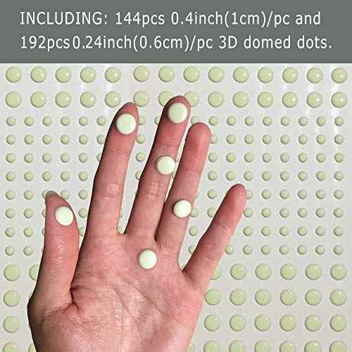 DUOFIRE 3D Domed Glow in The Dark Dots Wall or Ceiling Stickers, Glowing Ultra Bright Dots of 336Pcs,Perfect for Kids Bedding Room or Birthday Gift,Beautiful Wall Decals and Ceiling Decors