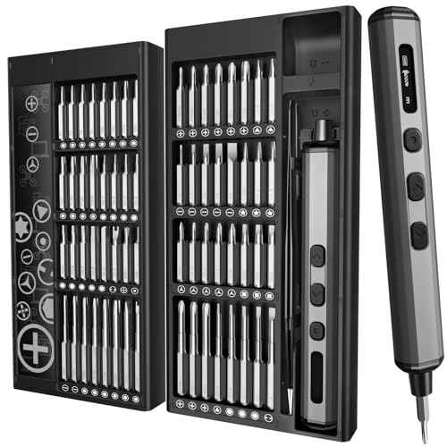 76in1 Mini Electric Screwdriver, [Super Durable] Magnetic Power Precision Screw driver Set, Rechargeable Tiny Cordless Repair Tool Kit, for Eyeglass, Watch, Computer, Ring Doorbell, PS5, More