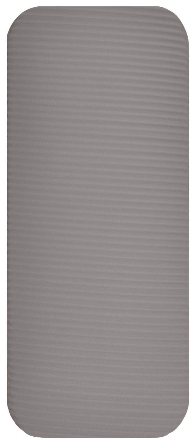 Fitvids All Purpose 1/2-Inch Extra Thick High Density Anti-Tear Exercise Yoga Mat and Knee Pad with Carrying Strap, Gray