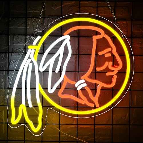 Football Neon Sign for Wall Decor Rugby Team Neon Light Football Fans Neon Sign for Man Cave Dormitory Bar Club Birthday Gifts for Rugby Fans USB Powered(ZKXD325)