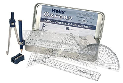Helix Oxford Complete Back to School Stationery Set - Comprehensive Helix Oxford school supplies set including Maths Set, Pens, Ruler, Scientific Calculator & More - Ideal for High School or College