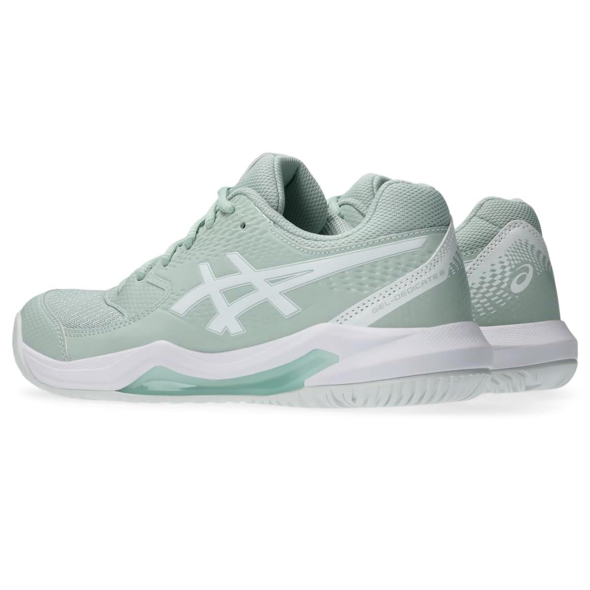 ASICS Women's Gel-Dedicate 8 Tennis Shoes, 9, Lichen Rock/White