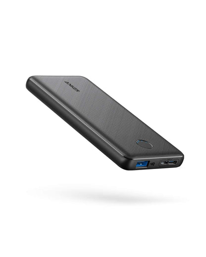Anker Power Bank(PowerCore 10K), Compact Travel-Ready 10,000mAh Battery Pack with PowerIQ Charging Technology, 5V/3A High-Speed Charging for iPhone, iPad,and More(USB-C Input and Output(Black), 1pack)