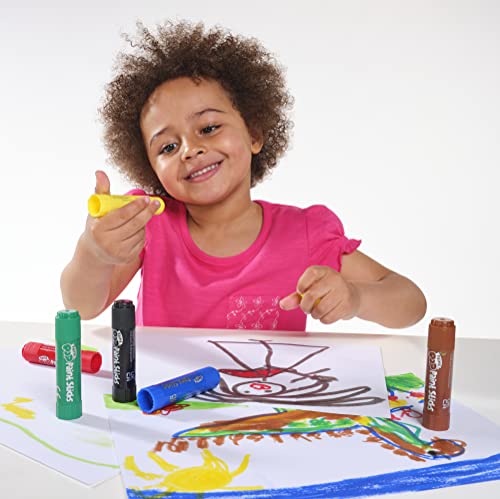 Paint Pop - Paint Sticks For Kids - 20 Pack Assorted Colours & Fun Storage Tub - Twist & Paint, Mess-Free, Fast Drying Action, Easy Clean Up, Vibrant Colours, Multi-Surface