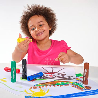 Paint Pop - Paint Sticks For Kids - 20 Pack Assorted Colours & Fun Storage Tub - Twist & Paint, Mess-Free, Fast Drying Action, Easy Clean Up, Vibrant Colours, Multi-Surface