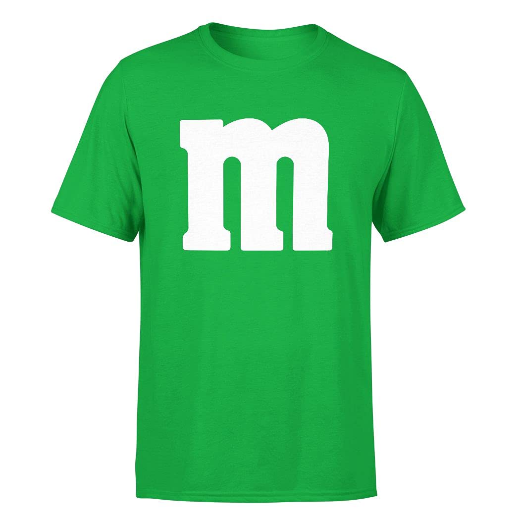 Letter M Halloween Costumes T-Shirt | Funny Cool Graphic Tee Idea | for Men Irish Green