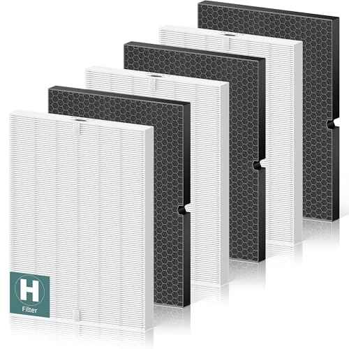 116130 Replacement Filter H for Winix 5500-2 AM80 Plasmawave Air Purifier, True HEPA Filter and Activated Carbon Filter Combo Pack, 3 Set