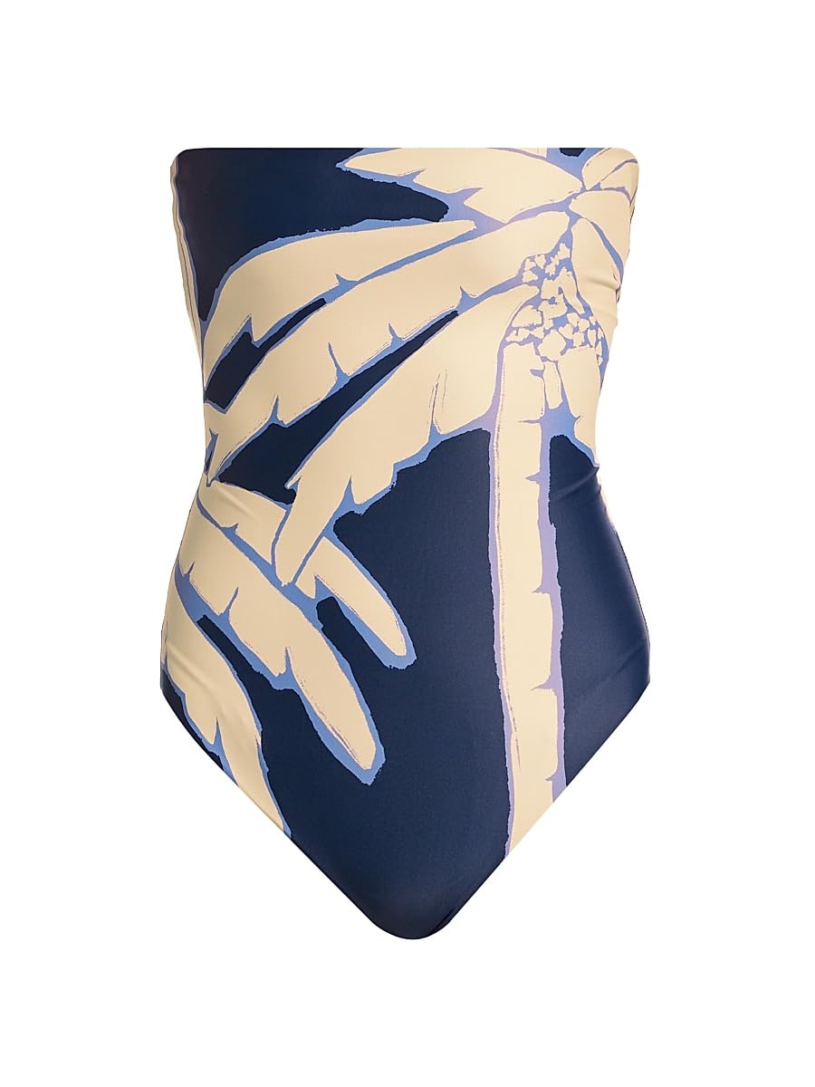 Johanna Ortiz, Las Islas Winter Sun Alta Mar Swimsuit, X-Small, Blue Ecru