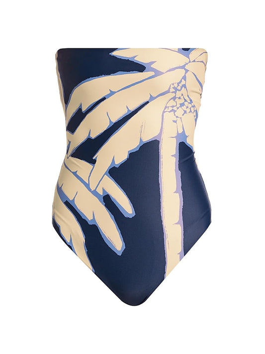 Johanna Ortiz, Las Islas Winter Sun Alta Mar Swimsuit, X-Small, Blue Ecru