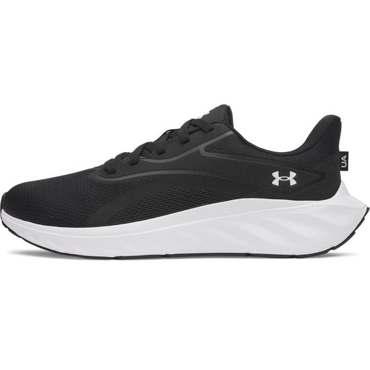 Under Armour Men's Ascend Running Shoes, (001) Black/Black/White, 8, US