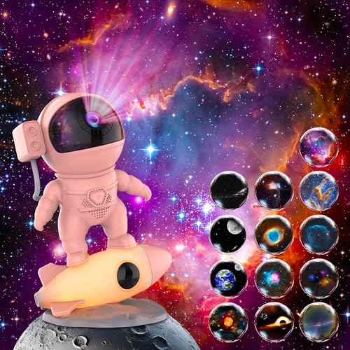 Galaxy Projector, 12 in 1 HD Planetarium Astronaut Galaxy Projector for Bedroom, Galaxy Star Night Light Projector for Kids Adults Gaming Room/Party/Home D?cor