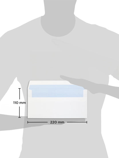 Blake Purely Everyday DL 110 x 220 mm 80gsm Self Seal Envelopes (FL2882) White - Pack of 1000