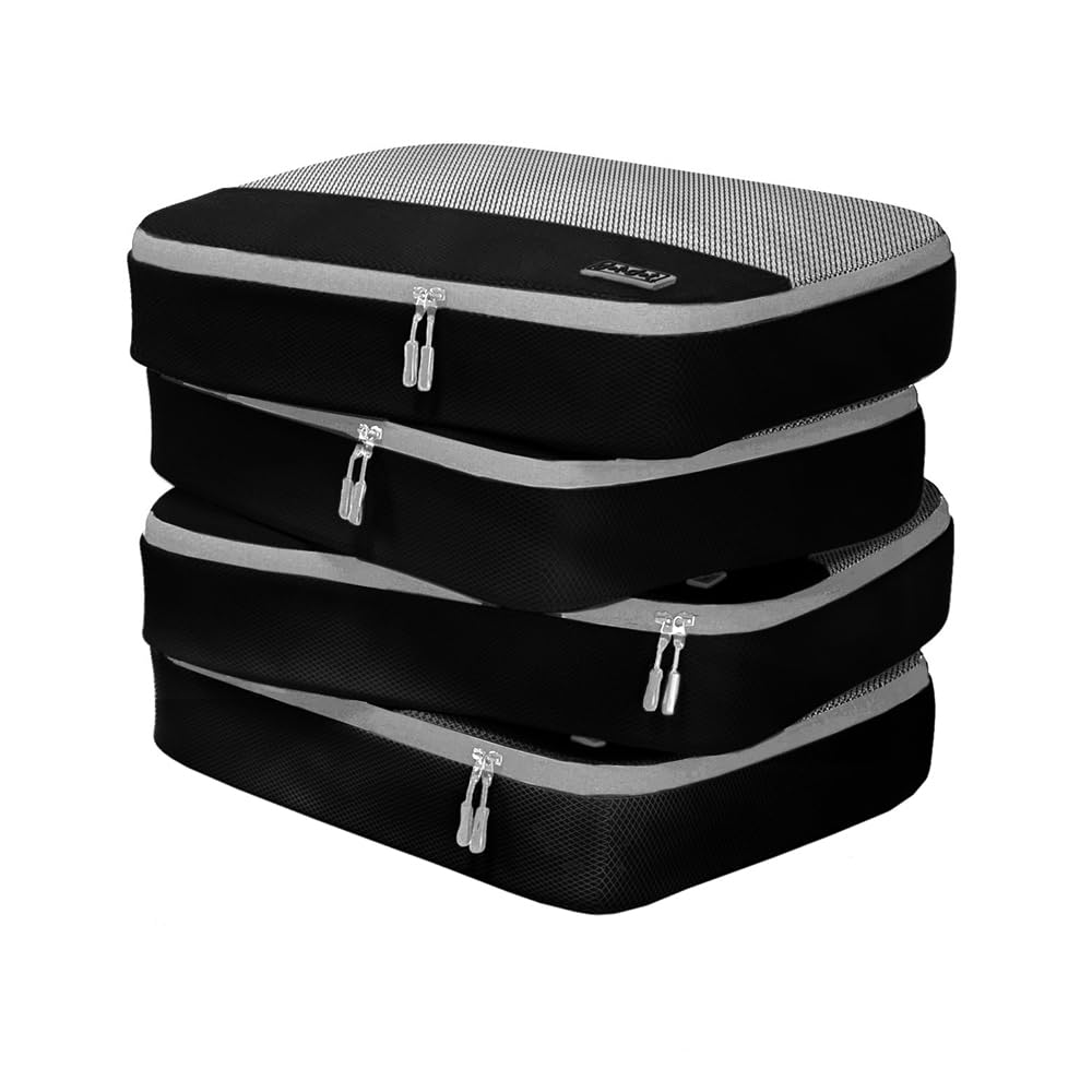 Dot&Dot Large Packing Cubes - 4 Pcs Suitcase Organizer Set - Carry On Travel Cubes