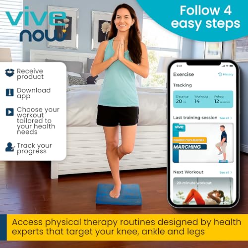 Vive Balance Pad - Foam Large Yoga Mat Trainer for Physical Therapy, Stability Workout, Knee and Ankle Exercise, Strength Training, Rehab - Chair Cushion for Adults, Kids, and Travel