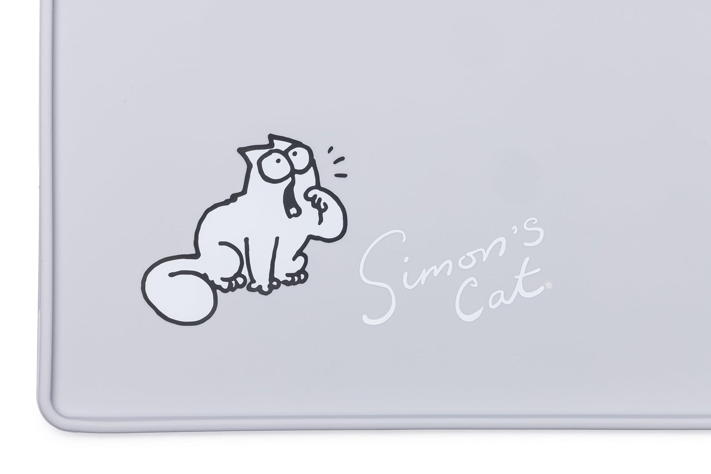 Simon's Cat by Karlie, Simon’s Cat Bowl Mat 40 x 30 x 1 cm,lightgrey