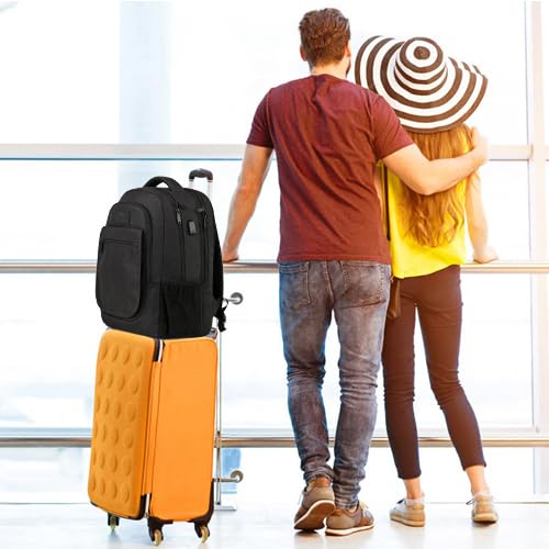 MATEIN Large Travel Backpack, TSA Expandable Laptop Backpack with USB Charging Port, Anti Theft Computer Bag Fit 17.3 Inch Laptop Water Resistant School Rucksack College Gift for Men Women, Black