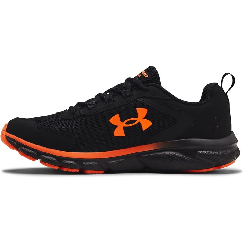 Under Armour Men's Charged Assert 9, Black/Blaze/Orange, 8.5 M US