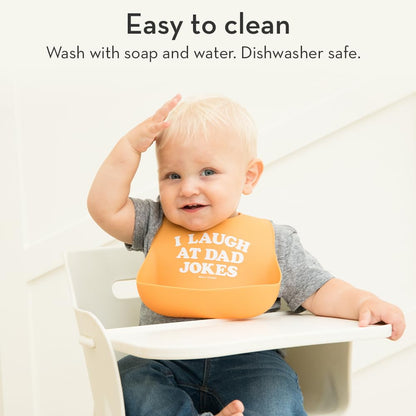 Bella Tunno Baby Bib for Eating, Waterproof Silicone Bib with Large Food Catcher, Adjustable Fit for Babies 4-12 months & Toddlers 1-3 Years, Boys & Girls, Food Critic