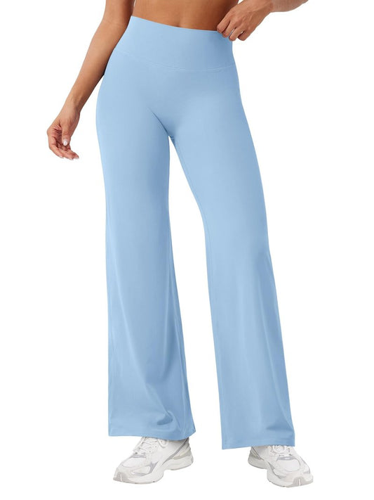 YEOREO Workout Leggings Womens No Front Seam Straight Leggings 29" High Waist Buttery Eddiy Gym Yoga Pants Airy Blue XS