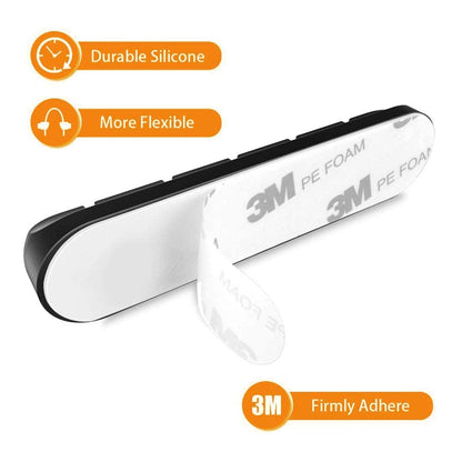 Cable Organizer Clips Cord Holder - 5 Packs Self Adhesive Cable Management for USB Cable/Power Cord/Wire, Car and Desk, Home and Office (7-5-3-1-1 Slots) Black Cord Organizer