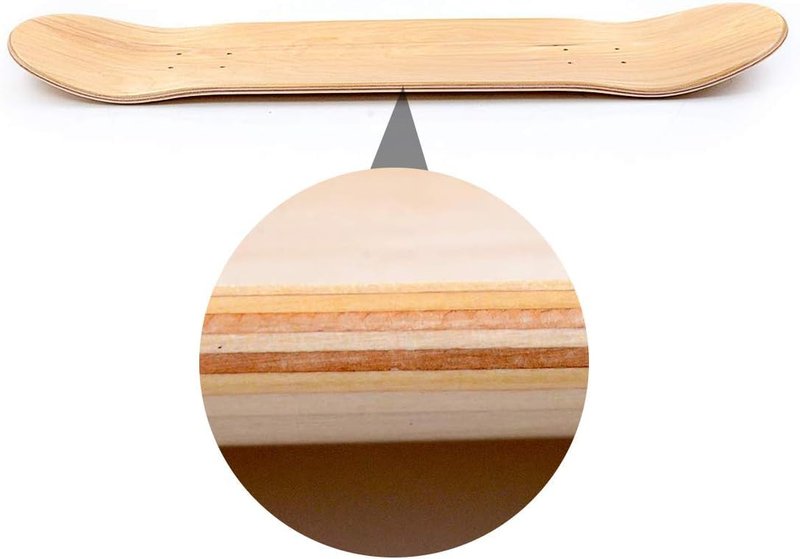 3 PCS Blank Maple Skateboard Decks, 31 x 8 inch 7-Layer Maple Double Tail Skateboard Decks Set of 3