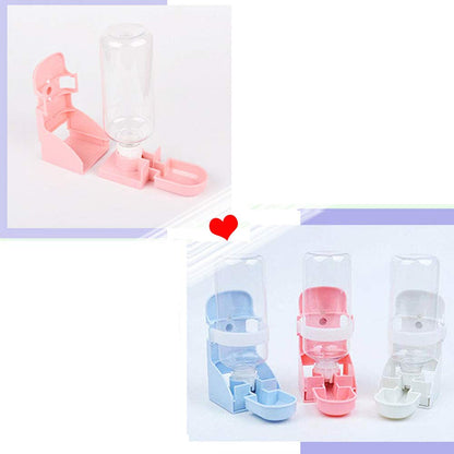 17oz Rabbit Water Feeder, Pet Cage Suspended Water Dispenser, Hanging Automatic Small Animal Water Bottle Bowl for Bunny Chinchilla Hedgehog Ferret Hamster