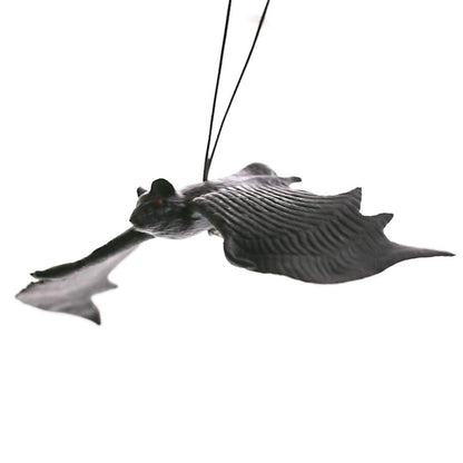 BigOtters 12pcs Halloween Hanging Fake Bats, Halloween Decorations Rubber Vampire Bats Wall Decor for Haunted House Party