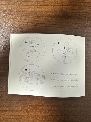 Car Air Freshener Cute Bear Pilot Halloween Car Perfume Diffuser Vent Clip Rotating Propeller Automobile Air Outlet Fan Aromatherapy Easter Halloween Gifts for Men Women(with 2 Incense Slices)