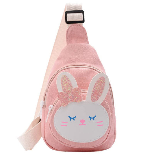 Hiflyer Sling Bag Shoulder Bag Chest Bag, Small Backpack Small Sling Bag, Kawaii Bag Kawaii Backpack Sling Backpack (Pink Bunny)