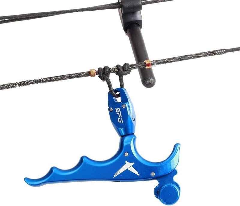 Archery Thumb Release Aid - 360° Rotatable Adjustable Bow Release for Youth & Adults | Automatic Trigger (Blue)