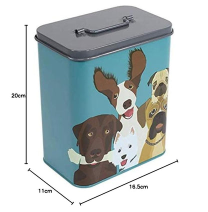 Burgon & Ball Creaturewares The Rabble Dog GCR/CAT Tin Pet Food Storage, 16.5 cm x 11 cm x 20 cm Size
