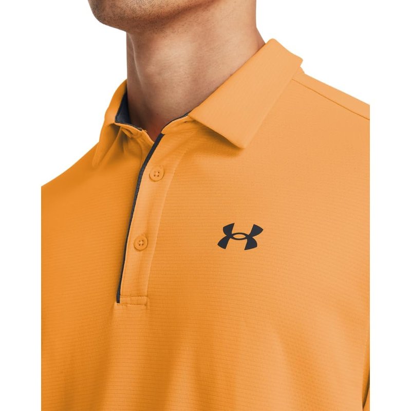 Under Armour Men's Tech Golf Polo, (803) Nova Orange / / Pitch Gray, 4X-Large Tall