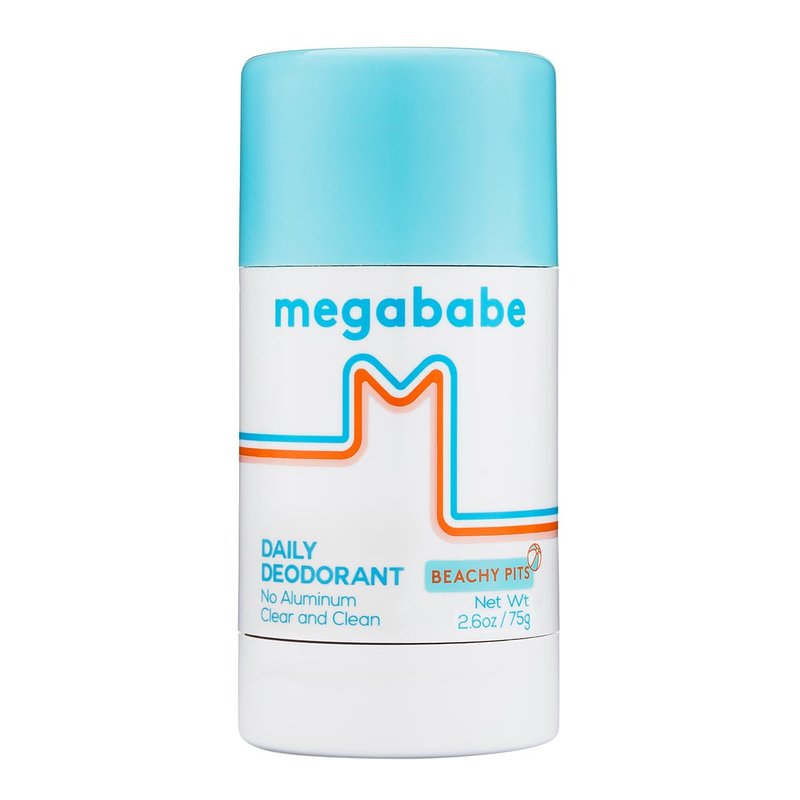 Megababe Beachy Pits Daily Deodorant, Fresh Scent, 2.6 Ounce, Stick
