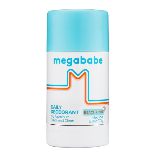 Megababe Beachy Pits Daily Deodorant, Fresh Scent, 2.6 Ounce, Stick