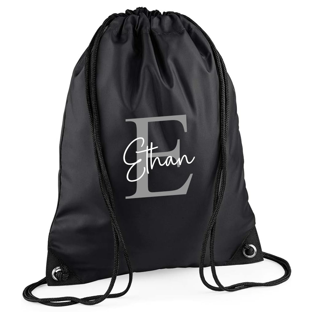 Chicken Craft Customisable Personalised Drawstring Bag - Ideal PE Kit, Gym, and Swimming Bag for Boys, Girls, Kids in Nursery and Primary School, Available with Monogrammed Initial and Name
