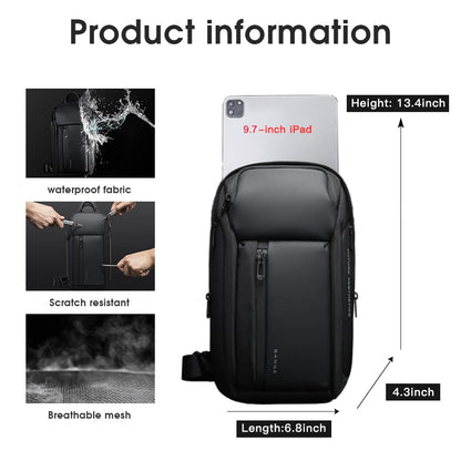 BANGE Sling Bag, Waterproof Men's Chest Bag Shoulder bags Crossbody Sling Backpack for Men Sling Backpacks