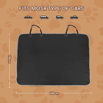 Nobleza Dog Car Seat Cover, No-Skirt Design Nonslip Car Seat Cover for Dogs, Durable Scratch Proof Car Boot Liner Protector, Dog Seat Covers for Universal Cars Back Seats, 140 * 110CM, Black