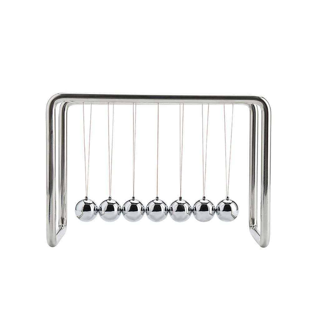 CERROPI Newtons Cradle Pendulum with 7 Balls, Classic Swing Newton Balance Ball, 30+ Sec Swingtime, Science Physics Gadget, Desk Toys & Office Gadgets for Desk Decorations