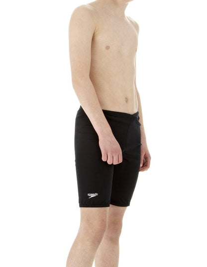Speedo Boys Endurance+ Jammer Swimming Trunks | Training | Chlorine Resistant | Quick Drying | Stretch Fabric | Comfort Fit, Black, 11-12