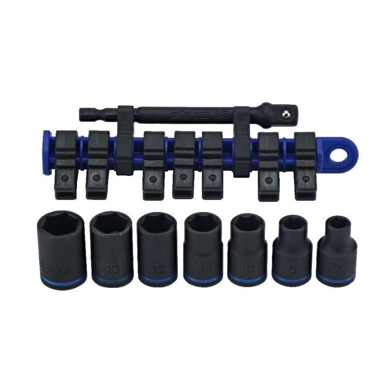 Wiha 72094 8-Piece 3/8" Drive Metric Impact Socket Set