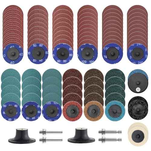 ZEHIQ 110Pcs 2 inch Die Grinder Sanding Disc Accessories Set, Surface Conditioning Grinding Disc Attachments,Quick Change Disc with 1/4 inch Holder, Die Grinder Accessories for Rust Paint Removal