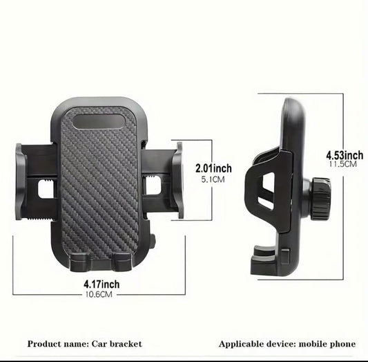 Generic Car Phone Holder Mount - Adjustable, Lightweight, Non-Slip, Rust Resistant, Rotatable Vent Mount for Smartphones, Compatible with iPhone 16/16 Pro/15/14/13, Galaxy, Google Pixel etc.