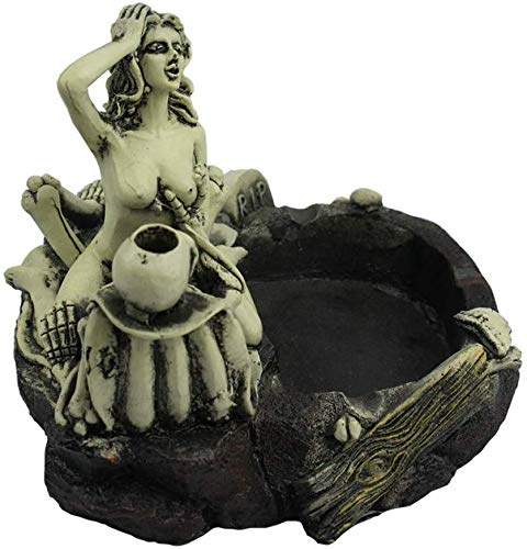 RUITASA Creative Skull Ashtray & Love Never Dies Skull Ashtray Fun Taste The Living Room Decoration For Smoking Room Decor Gifts for Smokers