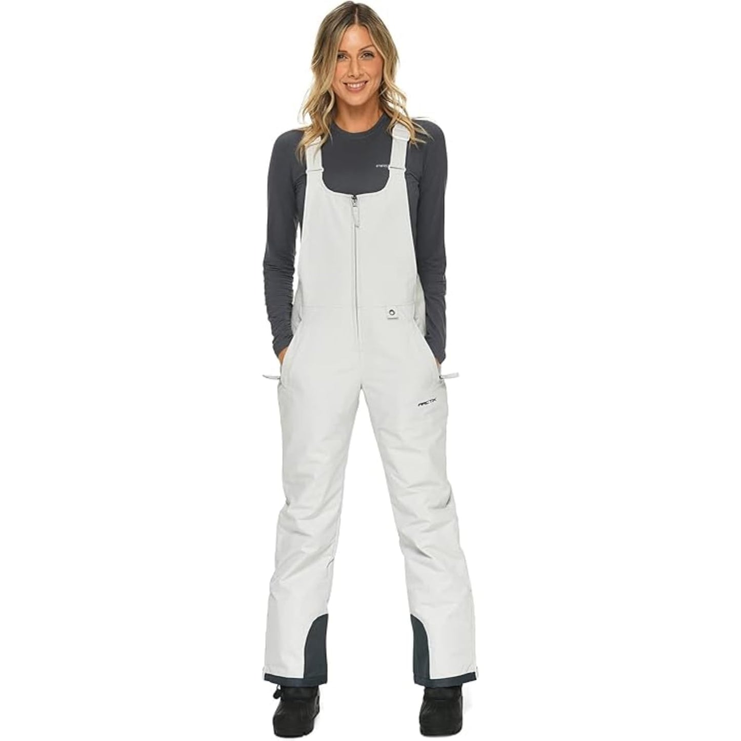 Arctix Women's Essential Insulated Bib Overalls, Quiet Grey, 3X Short