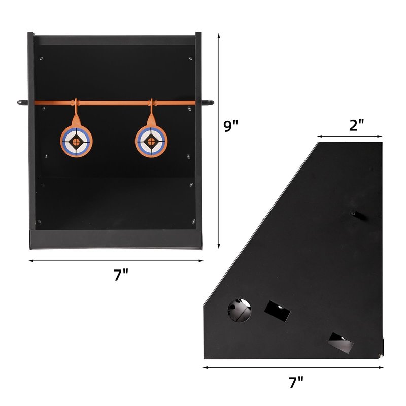 Nova Shock BB Trap Target for Airgun, BB Trap Target with 10pcs Paper Targets and 2 Spinner Targets